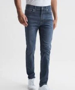 Vaqueros Reiss Slim Stretch Ranch, Azul Medio, Talla 30, K43 - Imagen 1 de 13