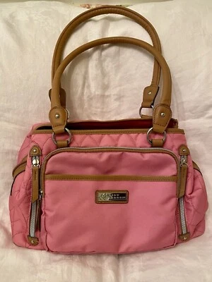 Lily Bloom Quilted Pink Crossbody Bag With Adjustable Strap & Multiple Pockets - Image 1 of 4