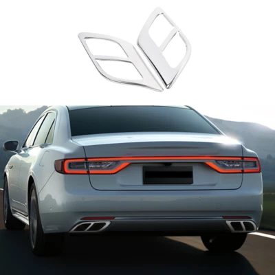 Tubo de ponta de silenciador de escape traseiro de aço prata para Lincoln Continental 2017-21 - Imagem 1 de 4