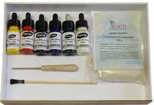 Marmorier Set (11 teilig) | Kolay Ebru Seti | Marbling Set | Marmorierfarben-Set - Bild 1 von 4