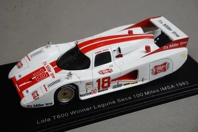 1:43 SPARK S8603 Lola T600 Laguna Seca 100 Mile IMSA Winner 1982 #18 J. Paul Jr. - Image 1 of 4