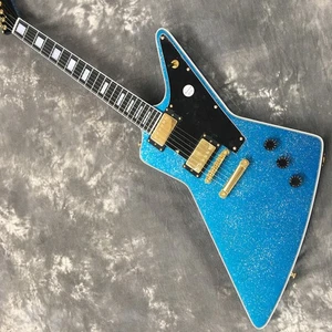 Chitarra elettrica Pelham Blue Metallic Explore 22 tasti corpo mogano spedizione gratuita - Foto 1 di 8