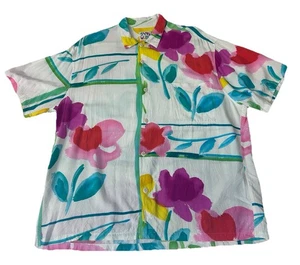 Camisa Vintage Jam's World Grande Jardín Flor Abotonada Gráfico Multicolor - Imagen 1 de 11