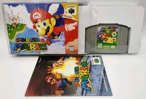 Super Mario 64 (N64, 1996) VGC w/ Manual + Case Protector Cleaned & Tested READ! - Picture 1 of 24
