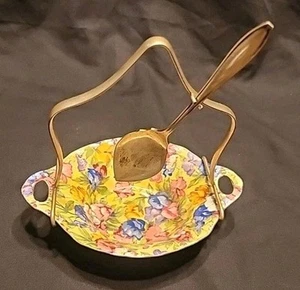 Rare Royal Winton Sweet Pea Olive / Pickle Server Grimwades England Chintz - Picture 1 of 19