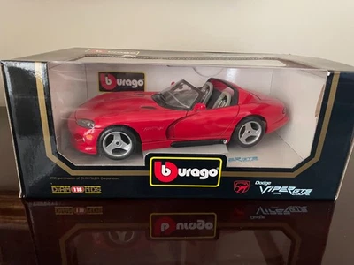 Dodge Viper RT/10 1992 DIECAST BURAGO 1:18 ROJO NUEVO EN CAJA. Foto 1 de 4