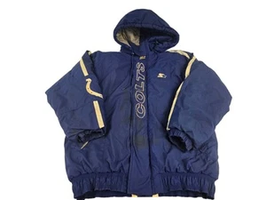 Vintage 90s NFL Pro Line Starter Indianapolis Colts Puffer Jacket Size L w/Hood - Picture 1 of 16