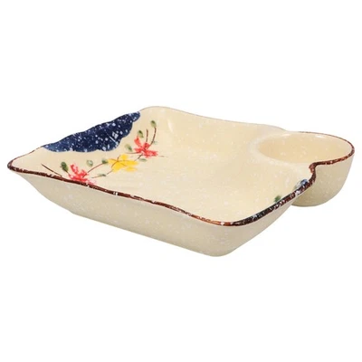  Assiette Sushi Japonais Plateau De Service Du Compartiment Sauce À Trempage - Photo 1/4