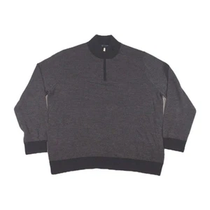 Nuevo con etiquetas Suéter Brooks Brothers Para Hombres Lana Merino Negro 1/4 Cremallera XXL - Imagen 1 de 9