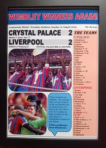 Crystal Palace 2 Liverpool 2 - 2025 Community Shield - impresión recuerdo - Imagen 1 de 5