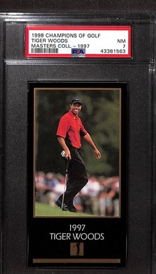 1998 Champions of Golf Masters  COLLECTION TIGER WOODS 1997 PSA 7 NM 43381563  - Image 1 of 3
