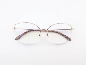 BCBGMAXAZRIA Eyeglasses, Frames Only, Avril, 55-15-140, Metal/Plastic, Gold - Picture 1 of 20