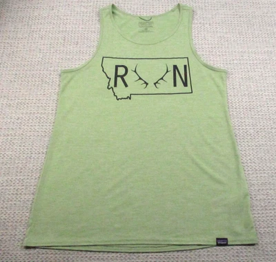 Camiseta sin mangas Patagonia para mujer talla M verde capilene fresca gráfica para correr diaria Bozeman Foto 1 de 4