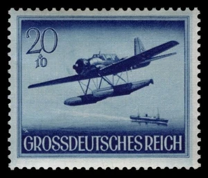 WWII WW2 WK2 VERY RARE NAZI GERMANY 3 REICH stamp Floatplane Sea Plane Pilot MNH - Picture 1 of 1