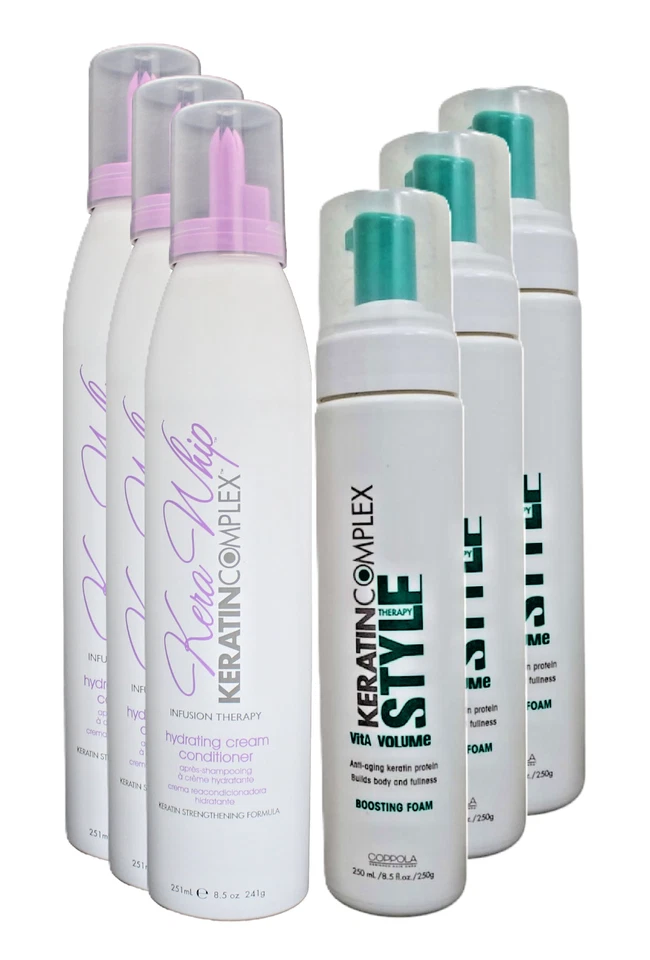 Keratin Complex Vita Espuma Aumentadora de Volumen y Crema Hidratante KeraWhip Acondicionador Foto 1 de 4