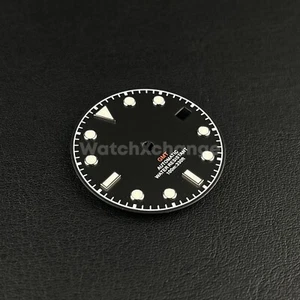 29mm Black Watch Dial w/Green Luminous Replacement for NH35 Watch Movement Parts - Picture 1 of 3