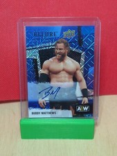 Buddy Matthews 2022 Upper Deck AEW Allure Blue Line Auto /35 House of Black