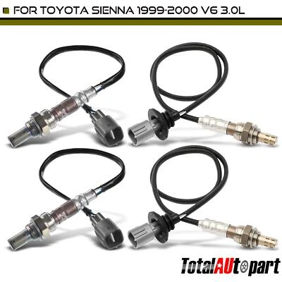 Sensor de oxígeno de O2 4 piezas para Toyota Sienna 1999-2000 V6 3,0 L emisiones de California Foto 1 de 4