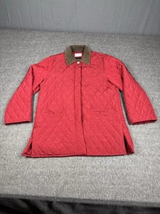 Weekend Max Mara Jacket Womens Size 8 Red Fine Feathers Collared Quilted Italy - Picture 1 of 13