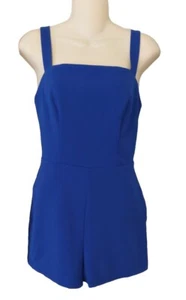 Crystal Sky Women’s Romper Shorts S Electric Blue Sleeveless Pockets New - Picture 1 of 8