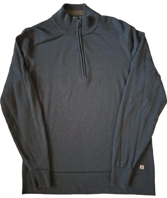 Smartwool Sweater Wool Mens M 1/4 Zip 1/2 Zip Green Pullover  - Image 1 of 4