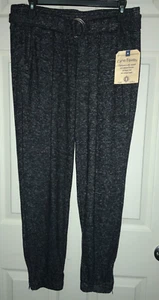 Nuevo DEMOCRACY Cinturón Tobillo Cremallera Tejido Cómodo Pantalones de Correr M Negro $68 Nuevo con Etiquetas - Imagen 1 de 7