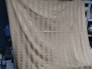 CREATIVE BATH GOLD CHECKERED SHOWER CURTAIN overstock close out HEAVY FABRIC - Picture 1 of 2