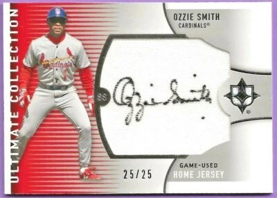 Ozzie Smith Auto 2008 Upper Deck Ultimate Collection Autograph on Jersey 25 / 25 - Image 1 of 2