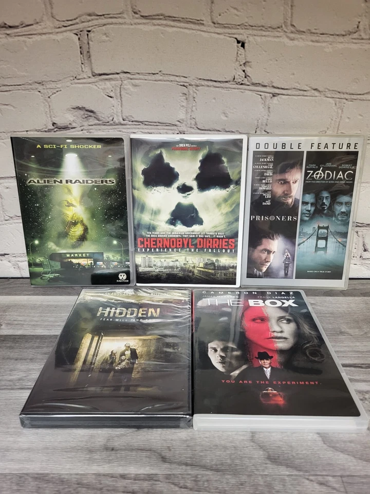 WB Horror Dvd Lot Prisoners/Zodiac Alien Raiders Box Chernobyl Diaries Hidden Foto 1 de 4