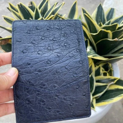 Blụe OSTRICH GENUINE LEATHER SKIN CREDIT CARD HOLDER/ WALLET CARD/ CARD HOLDER - Image 1 of 4