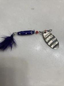 Vintage Japan Abu Garcia ABU REFLEX Style Purple 1" Inline Spinner Fishing Lure - Picture 1 of 7