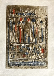 Roger Bissière gravure sur japon originale art abstrait abstraction abstract art - Picture 1 of 1