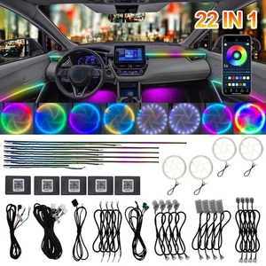 22 in 1 Symphony RGB Car Atmosphere LED Acrylic Guide Fiber Optic Ambient Light - Picture 1 of 15