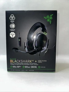 RAZER BLACKSHARK V2 +USB SOUND CARD, MULTI-PLATFORM WIRED HEADSET FOR ESPORTS - Picture 1 of 4