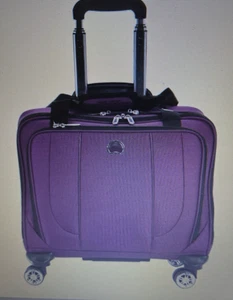 Delsey Helium Rolling Trolley Tote Luggage Travel 17x8x14 Purple - Picture 1 of 6