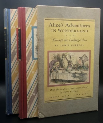 1946 Alice's Adventures In Wonderland & Through The Looking Glass Book BOX SET Foto 1 de 4