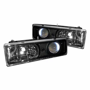 Spyder For Chevy Tahoe 1995-1999 Projector Headlights Pair Black High 9005 - Picture 1 of 6