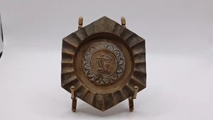 Vintage 60s Brass Ashtray W/ Archer Embossed Figure Made In Korea. D2102 - Picture 1 of 10