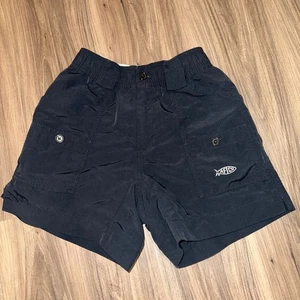 AFTCO Fishing Shorts Cargo Pockets Elastic Waist Outdoor Play Size 26 SEE PHOTOS - Picture 1 of 7
