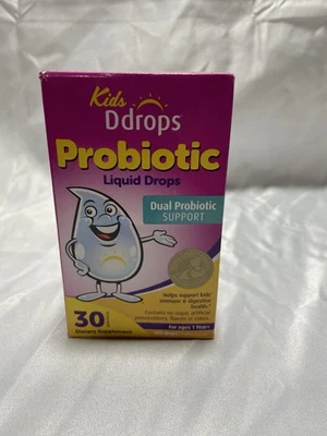Kids Ddrops Soporte de Probióticos, Gotas Liguid, 30 Porciones Total Exp 02/2026 Foto 1 de 4