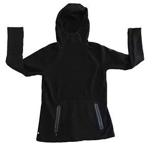 686 Knit Tech Fleece Hoodie Women Medium Black Thermal Polyester Pullover - Picture 1 of 11