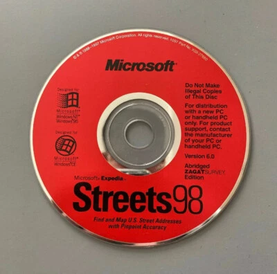Microsoft Expedia Streets 98 (CD-ROM) Find & Map U.S. Street Addresses Windows - Image 1 of 3