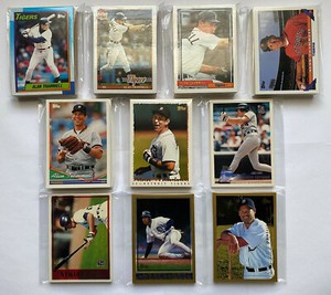 Detroit Tigers 1990-99  Topps base team sets (incl. Trammell, Whitaker, more)