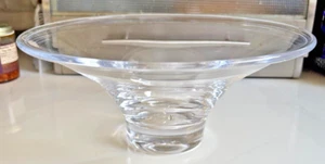 Simon Pearce HANOVER Hand Blown Glass 12 ¾” Footed Bowl Signed MAde in USA - Picture 1 of 4