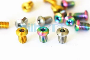 2pcs M4*0.7x5mm Ti/Golden/Rainbow GR5 Titanium Screws For Bike Caliper Brake - Picture 1 of 1