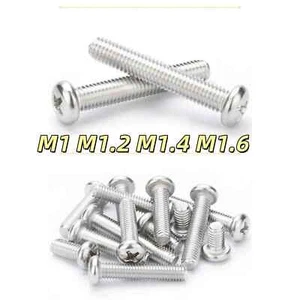 Phillips Pan Head Machine Screws Bolts A2 Stainless Steel M1 M1.2 M1.4 M1.6 - Picture 1 of 29