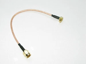 Adapter Pigtail MCX Stecker gewinkelt auf SMA Stecker 15 cm RG316 für SDR GPS - Bild 1 von 1