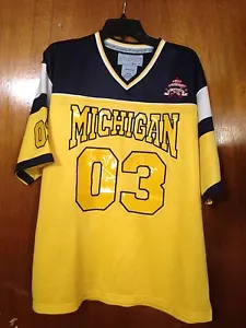 Michigan USA World Championships All American Football Youth L Yellow Jersey #3 - Picture 1 of 11