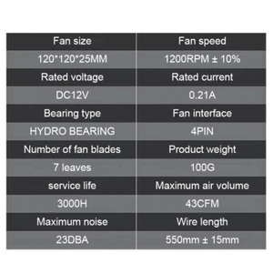 120mm Transparent Crystal RGB Computer Case Cooling Fans Gaming PC Tower Coo _xa - Afbeelding 1 van 12