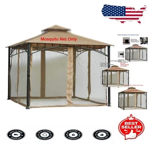 Cream Trimmed Mosquito Netting for 12x12 Gazebos - Bug-Free Outdoor Enjoyment - Picture 1 of 7